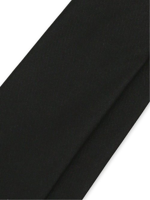 【大きいサイズ】グランバック/GRAND-BACK シルク フォーマルネクタイ 8.0cm幅 黒レップ