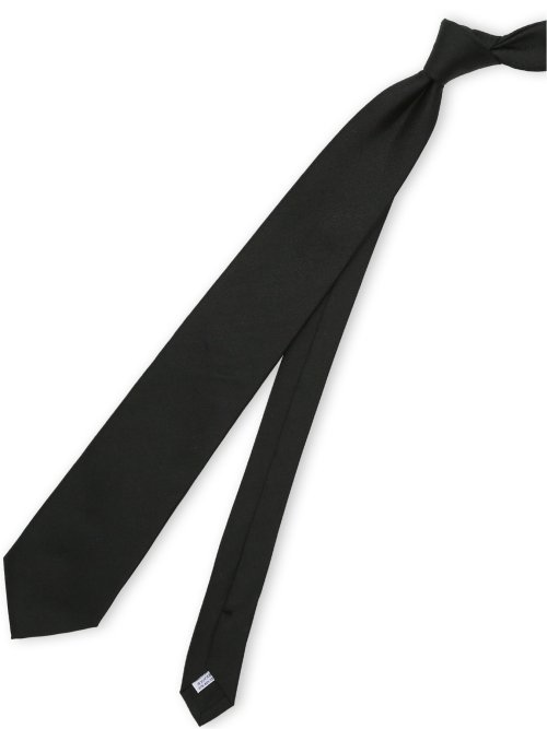 【大きいサイズ】グランバック/GRAND-BACK シルク フォーマルネクタイ 8.0cm幅 黒繻子