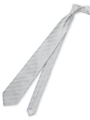 【大きいサイズ】グランバック/GRAND-BACK シルク フォーマルネクタイ 8.0cm幅 白ストライプ