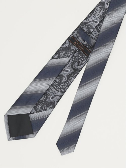 シルク混 パネル柄 レギュラータイ 7.5cm幅