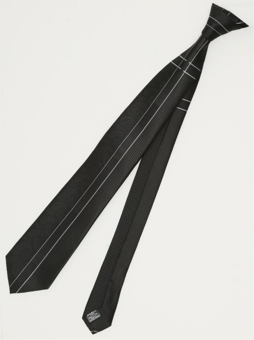 シルク混 パネル柄 レギュラータイ 7.5cm幅