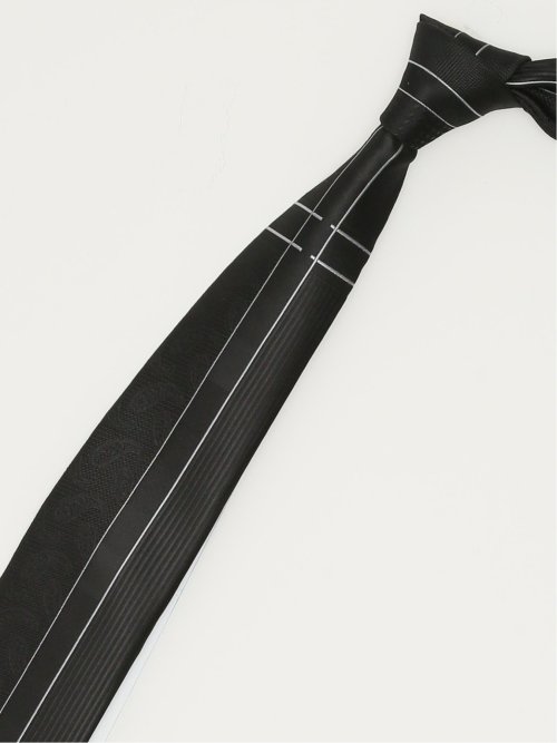 シルク混 パネル柄 レギュラータイ 7.5cm幅