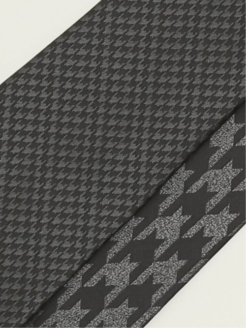 ネクタイ メンズ ビジネス 撥水 防汚 シルク混 光沢 パネル柄 レギュラー 7.5cm幅
