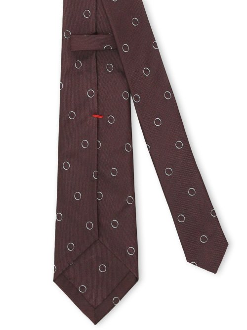 セッテピエゲ シルクドット柄 レギュラータイ 8cm幅