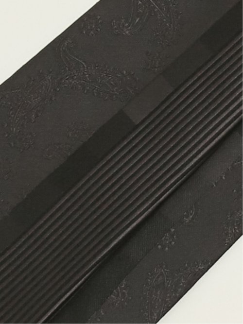 ネクタイ メンズ ビジネス 撥水 防汚 シルク混 光沢 パネル柄 レギュラー 7.5cm幅