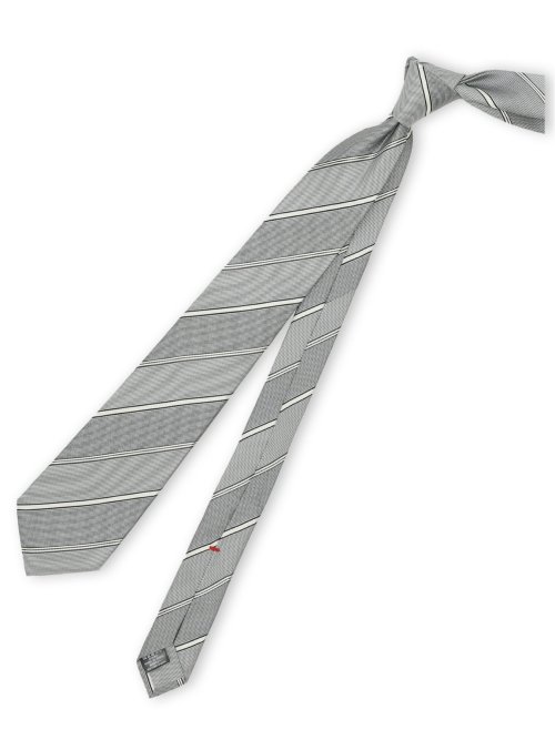 フランコミヌッチ セッテピエゲ ネクタイ グレー フランコミヌッチ セッテピエゲ ネクタイ グレー