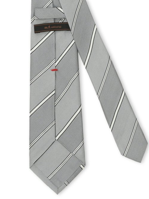 セッテピエゲ シルクストライプ柄 レギュラータイ 8cm幅