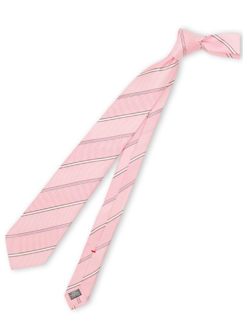 セッテピエゲ シルクストライプ柄 レギュラータイ 8cm幅