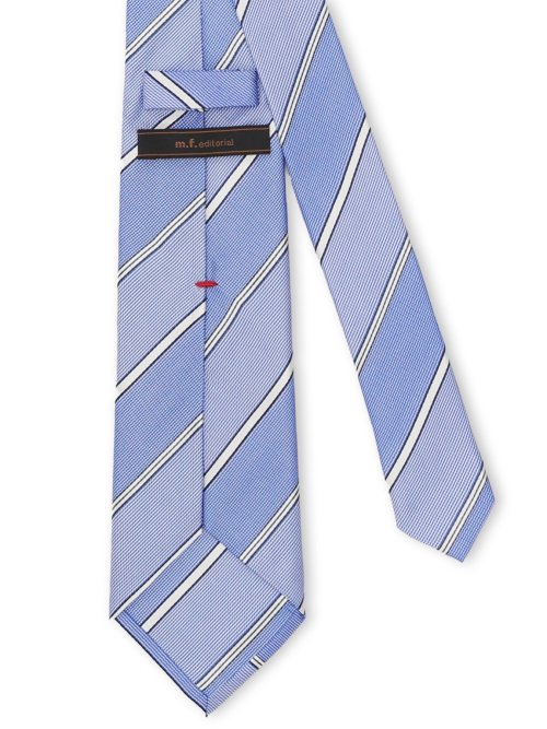 セッテピエゲ シルクストライプ柄 レギュラータイ 8cm幅