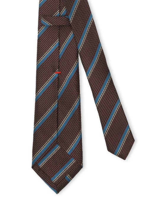 セッテピエゲ シルクストライプ柄 レギュラータイ 8cm幅