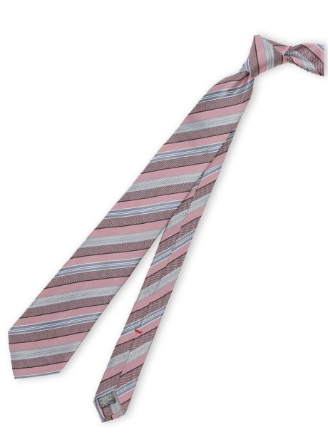 セッテピエゲ シルクストライプ柄 レギュラータイ 8cm幅