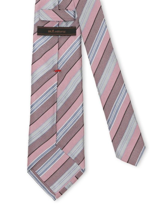 セッテピエゲ シルクストライプ柄 レギュラータイ 8cm幅