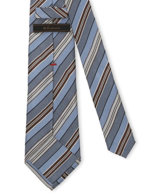 セッテピエゲ シルクストライプ柄 レギュラータイ 8cm幅