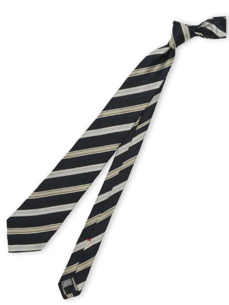 セッテピエゲ シルクストライプ柄 レギュラータイ 8cm幅