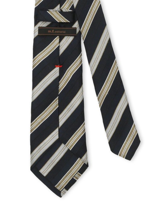 セッテピエゲ シルクストライプ柄 レギュラータイ 8cm幅