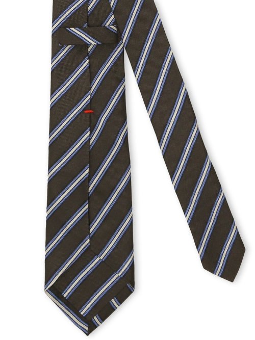 セッテピエゲ シルクストライプ柄 レギュラータイ 8cm幅