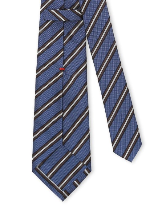 セッテピエゲ シルクストライプ柄 レギュラータイ 8cm幅