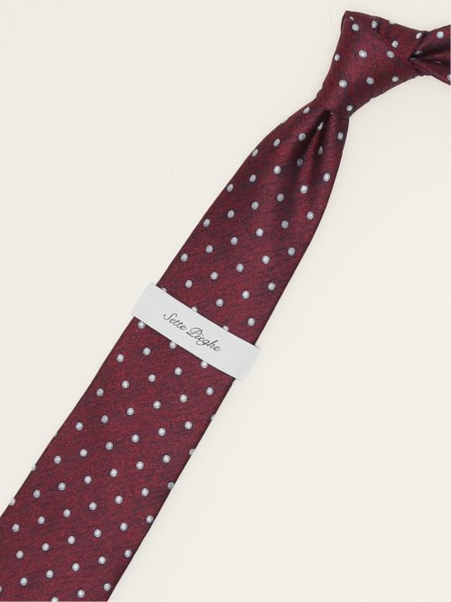 セッテピエゲ シルクドット柄 レギュラータイ 8cm幅