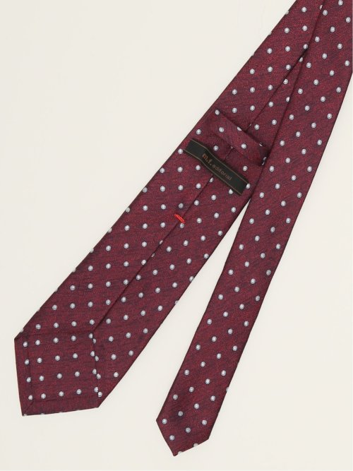 セッテピエゲ シルクドット柄 レギュラータイ 8cm幅