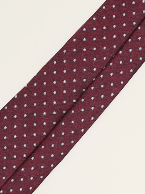 セッテピエゲ シルクドット柄 レギュラータイ 8cm幅