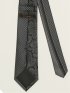 ネクタイ メンズ ビジネス 撥水 防汚 シルク混 光沢 パネル柄 レギュラー 7.5cm幅