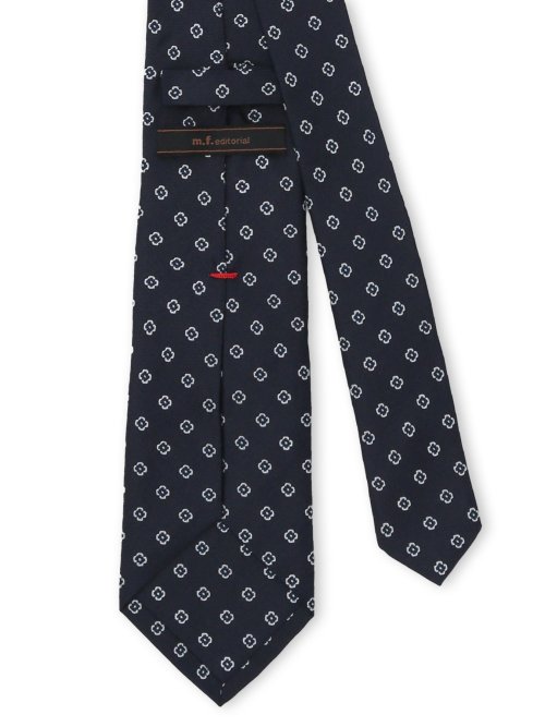 セッテピエゲ シルク小紋柄 レギュラータイ 8cm幅