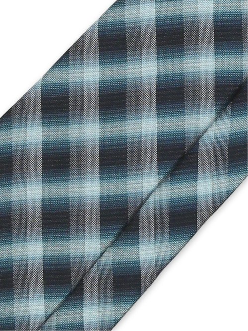 セッテピエゲ シルクチェック柄 レギュラータイ 8cm幅