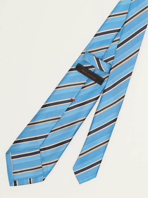 セッテピエゲ シルクストライプ柄 レギュラータイ 8cm幅