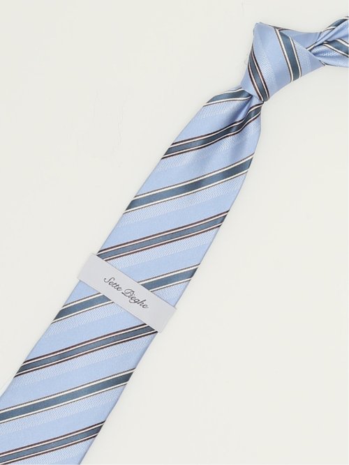 セッテピエゲ シルクストライプ柄 レギュラータイ 8cm幅