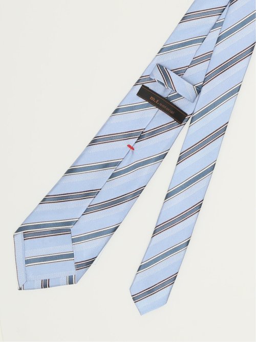 セッテピエゲ シルクストライプ柄 レギュラータイ 8cm幅