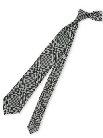 セッテピエゲ シルクチェック柄 レギュラータイ 8cm幅