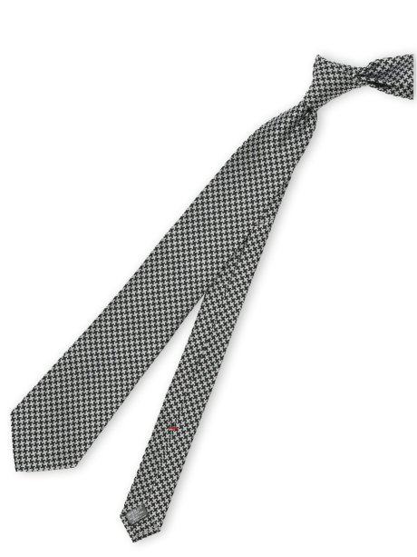 セッテピエゲ シルクチェック柄 レギュラータイ 8cm幅