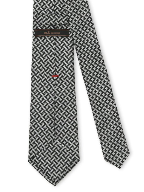 セッテピエゲ シルクチェック柄 レギュラータイ 8cm幅