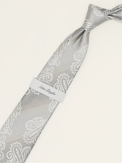 セッテピエゲ シルクペイズリー柄 レギュラータイ 8cm幅