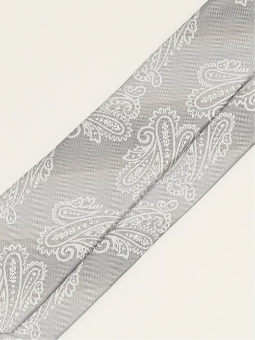 セッテピエゲ シルクペイズリー柄 レギュラータイ 8cm幅