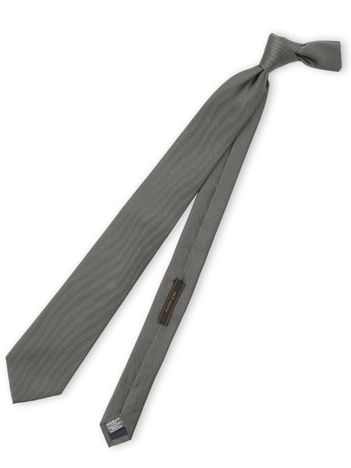 シルク ソリッド レギュラータイ 8.0cm幅(Other 04グレー): ネクタイ