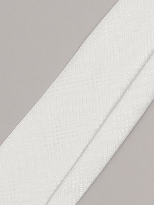 シルク混 フォーマルネクタイ 8.0cm幅 グレンチェック無地