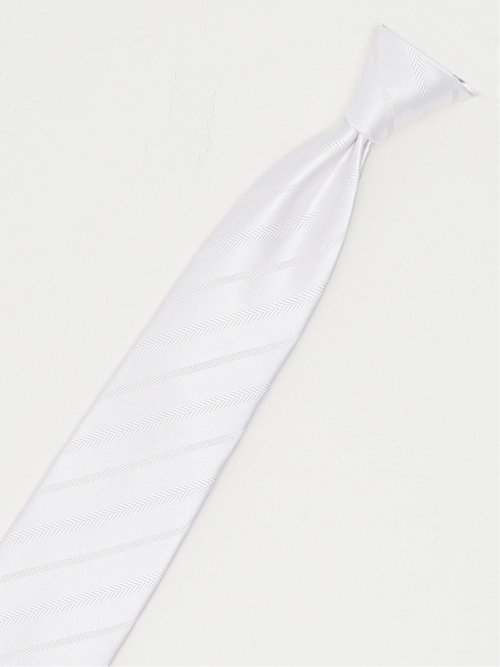 シルク混 フォーマルネクタイ 8.0cm幅 ストライプ無地