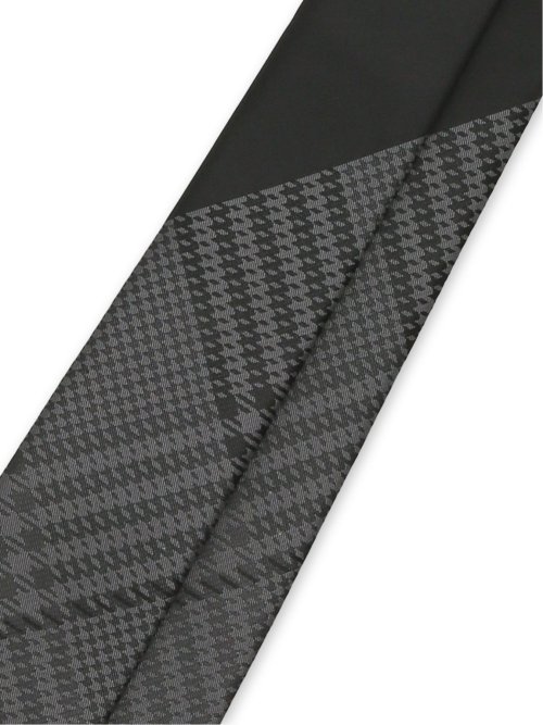 シルク混 パネル柄 ナロータイ 7.5cm幅