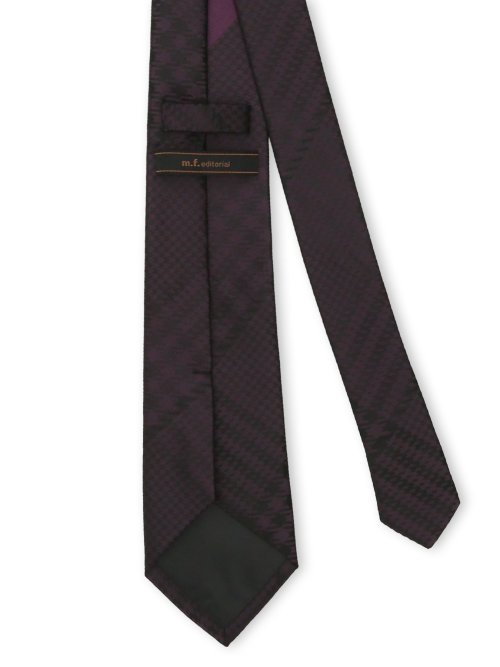 シルク混 パネル柄 ナロータイ 7.5cm幅