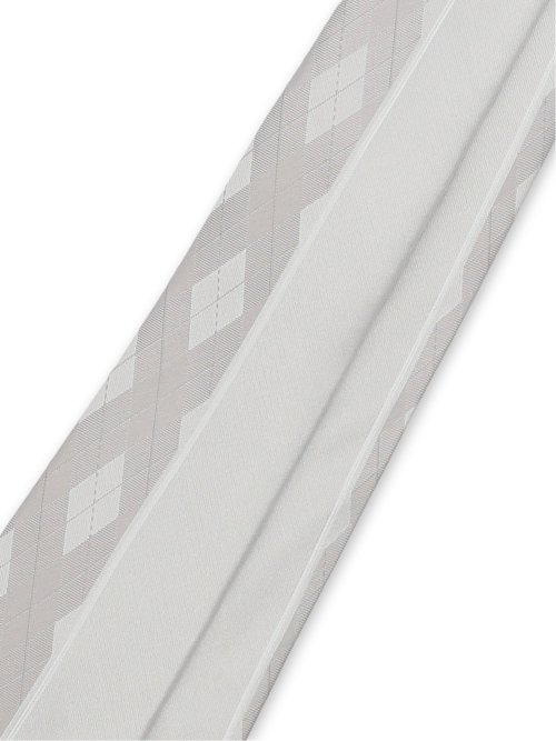 シルク混 パネル柄 ナロータイ 7.5cm幅