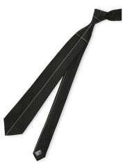 シルク混 パネル柄 ナロータイ 7.5cm幅