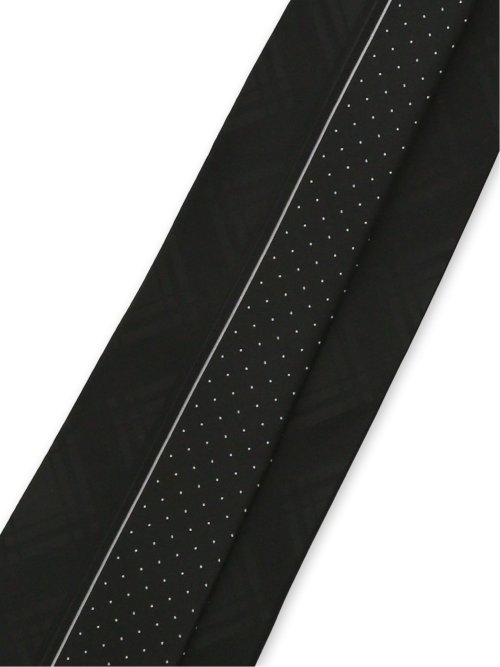 シルク混 パネル柄 ナロータイ 7.5cm幅