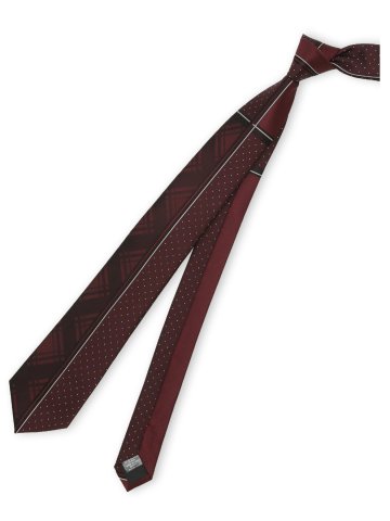 シルク混 パネル柄 ナロータイ 7.5cm幅