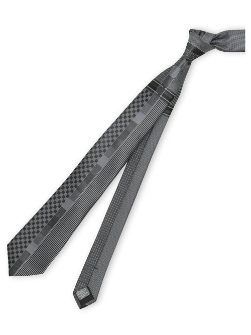 美品✨ブルネロクチネリ カシミヤ混 シルク混 ソリッドタイ ナロータイ ネクタイ ネクタイ バスケット織りソリッドのナロータイ グレー系 シルク100