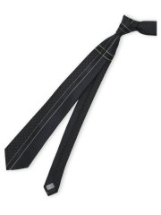 シルク混 パネル柄 ナロータイ 7.5cm幅