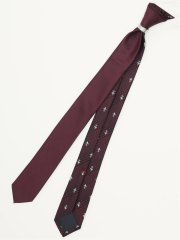 シルク混 リング付きナロータイ 5cm幅