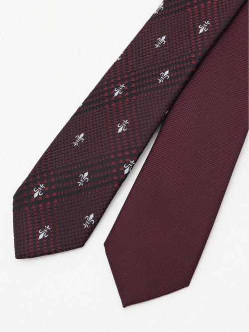 シルク混 リング付きナロータイ 5cm幅