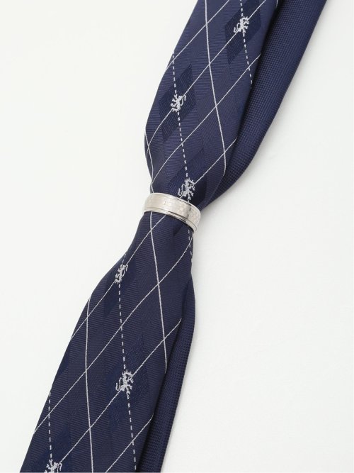 シルク混 リング付きナロータイ 5cm幅