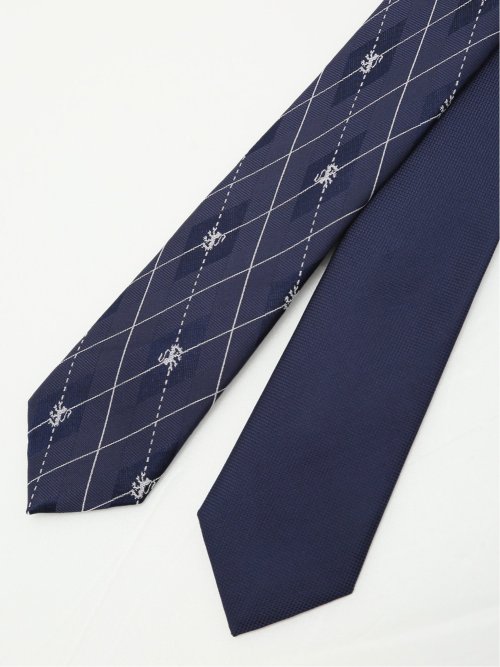 シルク混 リング付きナロータイ 5cm幅